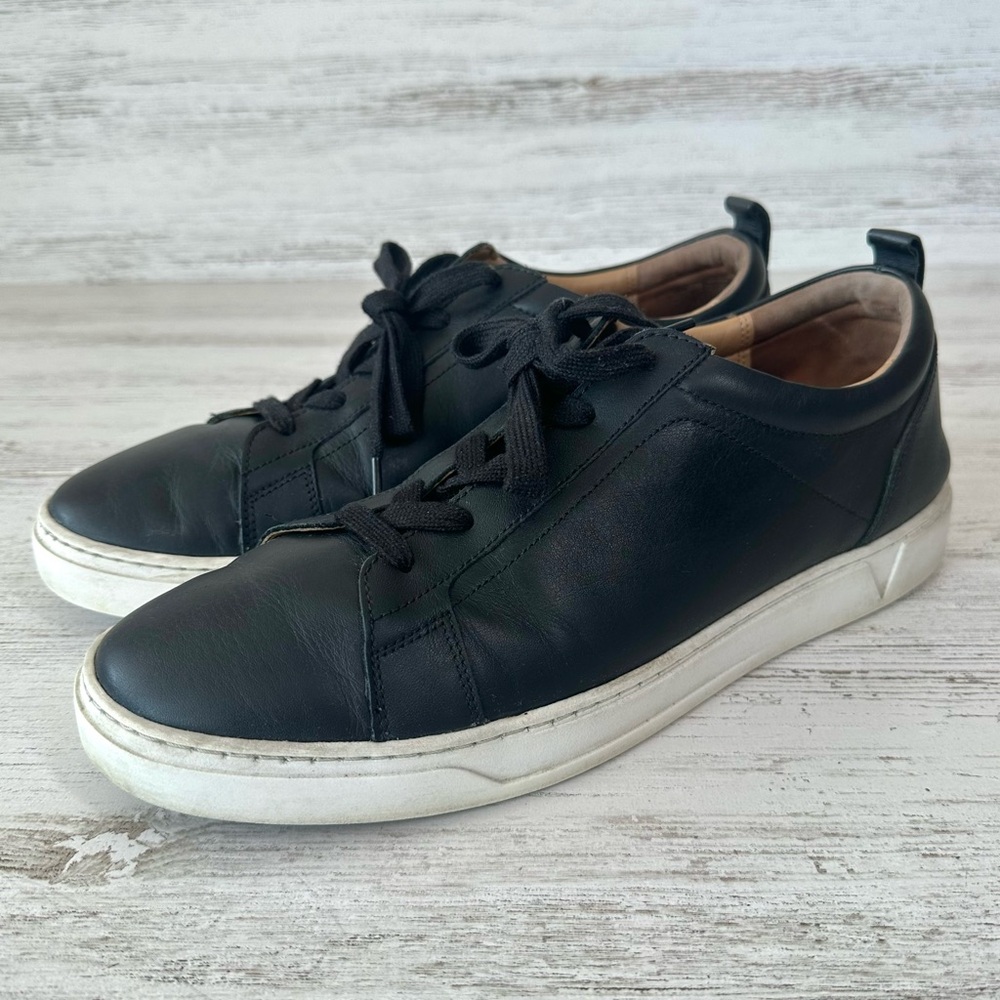 VIONIC Lucas Leather Lace Up Sneakers Black 12